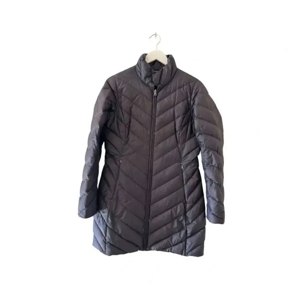 Patagonia Womens Lightweight  Duck Down Puffer Parka Jacket Long Black SZ S - Picture 2 of 12